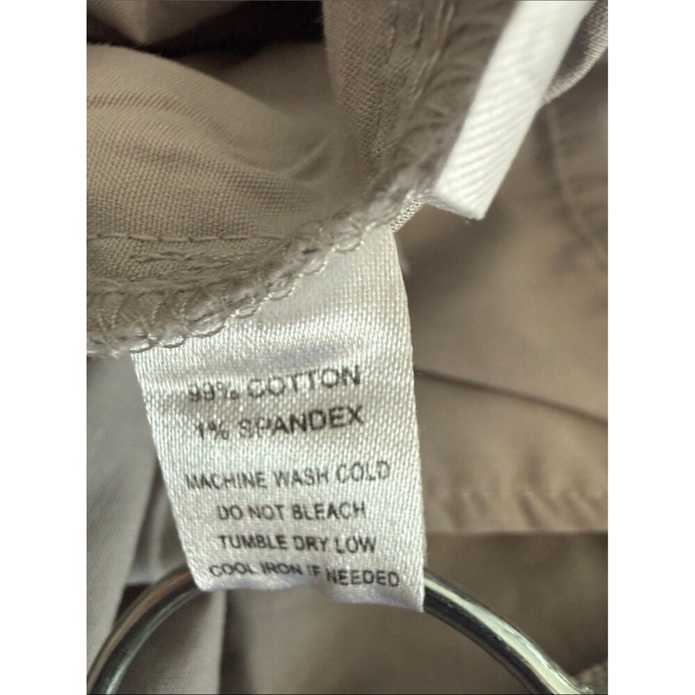 LOFT Gray Taupe Cotton Bootleg Cotton Pants Marisa Style Size 8 - Picture 8 of 13